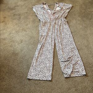 Hale Bob Beige and Brown Printed Jumpsuit